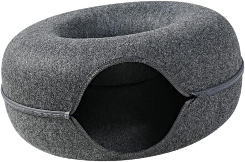 Photo 1 of Hideaway, Portable and Space-Saving Feline Retreat, Dark Grey
