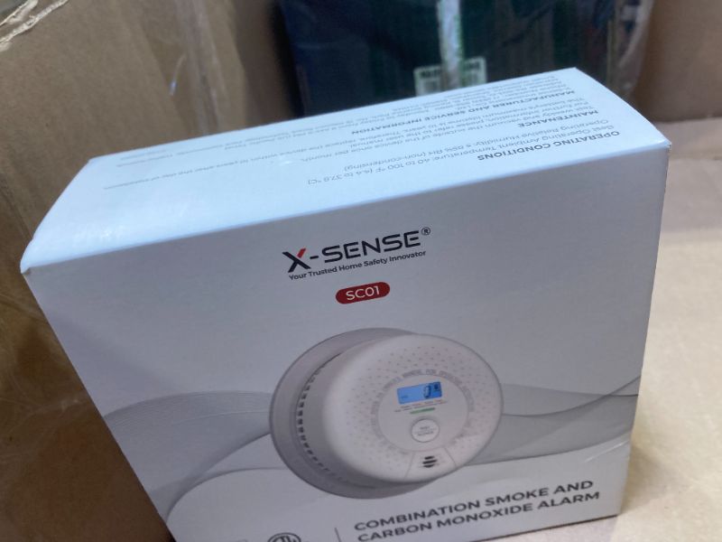 Photo 1 of X-Sense 10-Year Battery Smoke and Carbon Monoxide Alarm with Display, Dual Sensor Smoke CO Alarm, Auto-Check, SC01, Pack of 1
