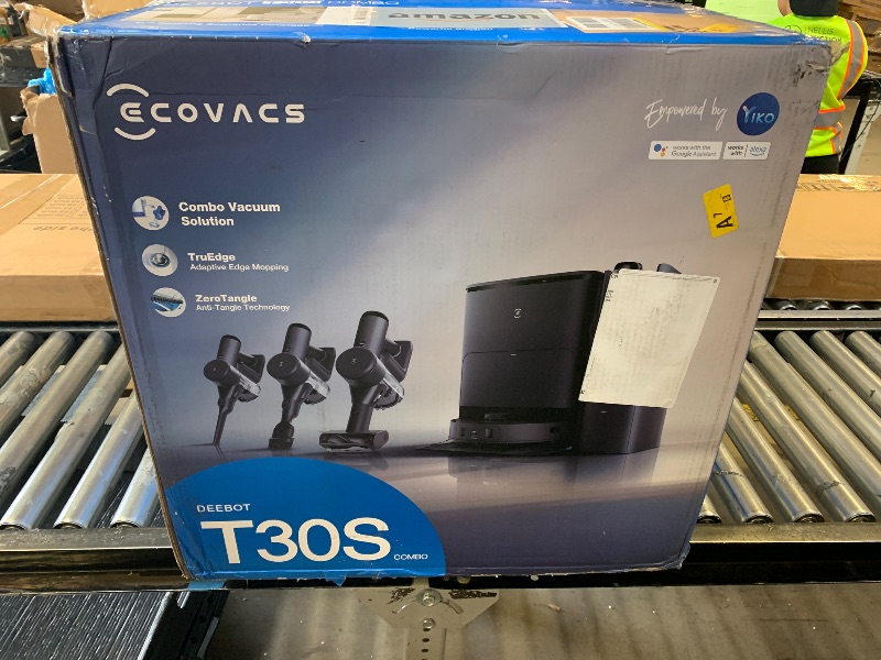 Photo 1 of ECOVACS DEEBOT T30S Combo Robot Vacuum and Mop, All-in-One Cleaning Hub, 11000Pa, ZeroTangle Technology, TruEdge Adaptive Edge Mopping, Dual Self-Emptying, Hot Water Mop Washing, Auto-Mop Lifting