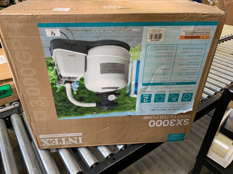 Photo 1 of INTEX 3,000 GPH Krystal Clear Sand Filter Pump for Above Ground Pools, Swimming Pool Pump with Automatic Timer - Improved Circulation, Filtration, & Clarity