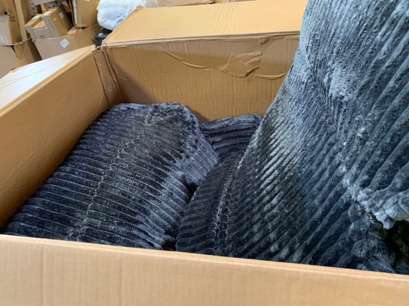 Photo 1 of foldable black couch