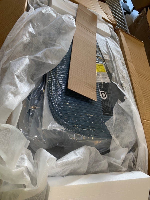 Photo 1 of HONBAY Modular Sectional Sleeper Couch with Pull Out Bed, Corduroy L Shaped Sofa with Storage, Convertible Sectional Couches for Living Room, Blue (B1)