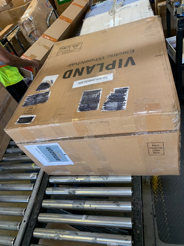 Photo 1 of VIPLAND 500lbs Capacity Carbon Fiber Electric Wheelchairs for Adults, 41lb Lightweight Foldable Motorized Wheelchair with 20 Inch Seat, 25 Miles Long Range, All Terrain, 500W Dual Motor, Portable Size