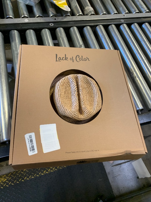 Photo 1 of Lack of Color Raffia Cowboy Hat – Hand-Crocheted Straw Cowboy Hat for Women, Structured Cattleman Crown with Flicked Brim, Natural Raffia Finish, Size Small