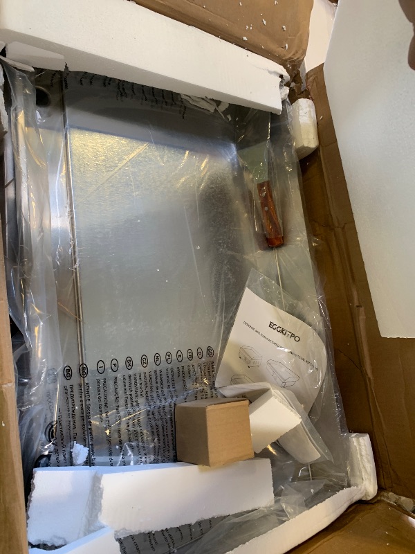 Photo 1 of EGGKITPO Commercial Electric Griddle 29 Inch Large Countertop Griddle 240V 3500W Non-Stick Flat Top Grill Stainless Steel Teppanyaki Griddle with Adjustable Temperature 90?-575? for Restaurant Use