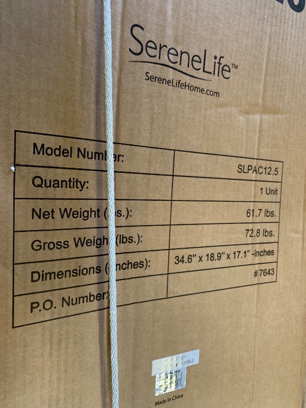 Photo 1 of SereneLife Small Air Conditioner Portable 12,000 BTU with Built-in Dehumidifier - Portable AC Unit for Rooms up to 550 sq ft - Remote Control, Window Mount Exhaust Kit (item sealed) 