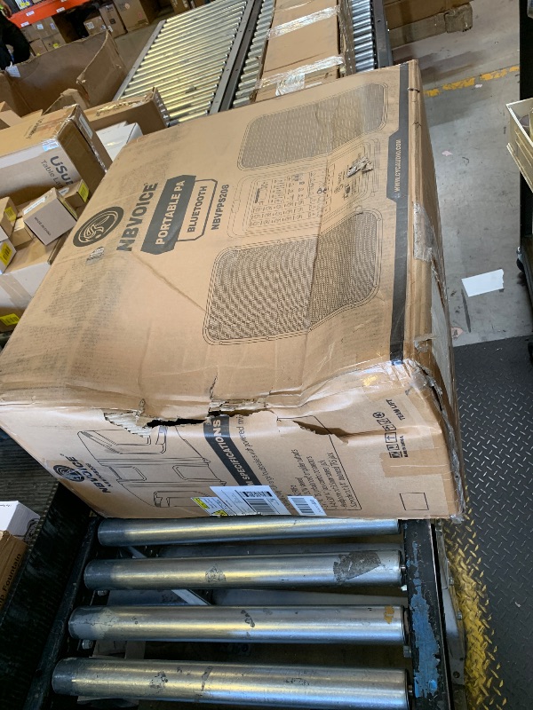 Photo 1 of NBVOICE Professional Portable All-in-One Integrated 2-Way PA System Fixed Setup, Suitcase Design w/ 8-Channel Mixer, 2 Speaker Stands, Bluetooth, Mic for Performances, Presentations