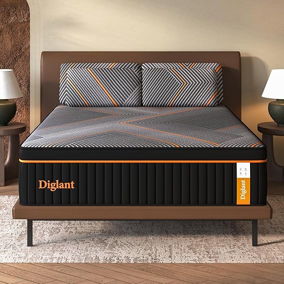Photo 1 of DIGLANT Queen Mattress, 14 Inch Plush Hybrid Mattress Memory Foam with Individually Pocket Springs Queen Size Mattress in Box, Plush Mattress for Pressure Relief,CertiPUR-US Certified,Edge Support