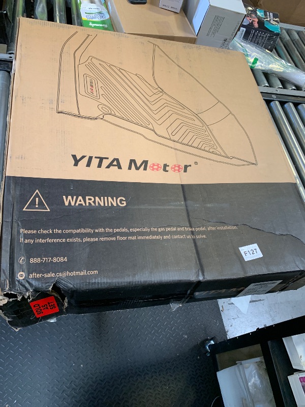 Photo 1 of YITAMOTOR Floor Mats Compatible with 2019-2026 Chevrolet Silverado 1500/GMC Sierra 1500 & 2020-2026 Chevy Silverado/GMC Sierra 2500HD/3500HD Crew Cab with Rear Underseat Storage Box, Front Bucket Seat
