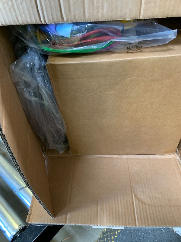 Photo 1 of FINCOME Bounce House Double Slides for Kids 3-10, Large Bounce Castle with Air Blower 550W, Pool, Jumping, Climbing, Balls, Ring Toss, Inflatable Water Park for Birthday Party Holiday Outdoor Indoor