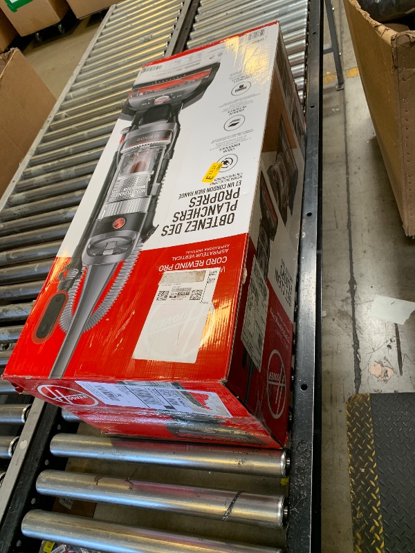 Photo 1 of Hoover WindTunnel Cord Rewind Pro Bagless Vacuum Cleaner, Corded Upright Vacuum Cleaner for Carpet and Hard Floor, Automatic Cord Rewind, Corded Vacuum Cleaners for Home Use
