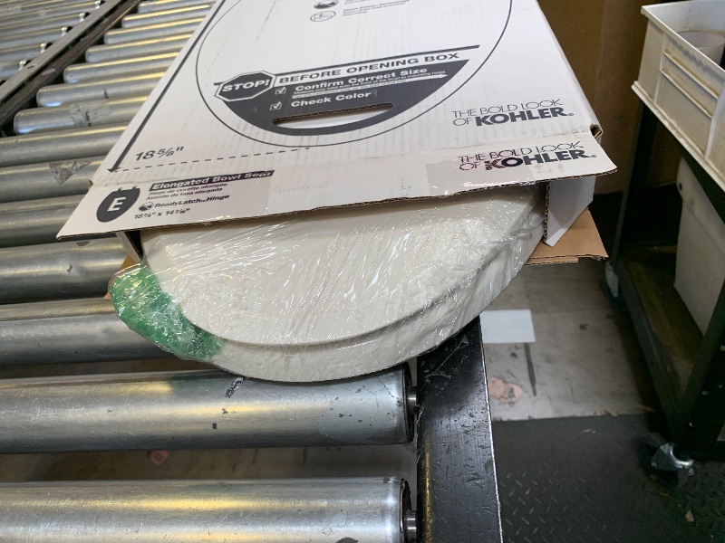 Photo 1 of KOHLER 4734-RL-96 Rutledge ReadyLatch Soft Close Elongated Toilet Seat, Quiet-Close Lid, Grip-Tight Bumpers, Installation Hardware, Home Essentials, Biscuit