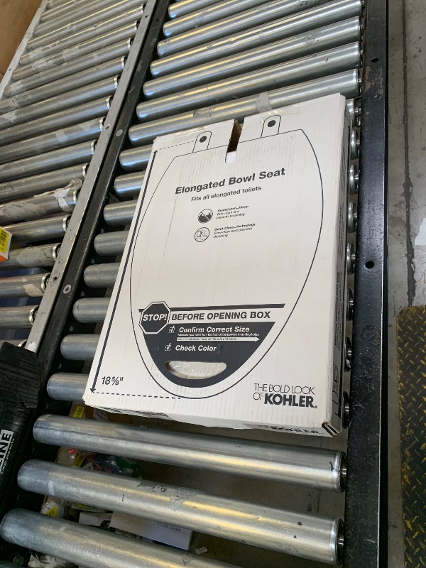 Photo 1 of KOHLER 4734-RL-96 Rutledge ReadyLatch Soft Close Elongated Toilet Seat, Quiet-Close Lid, Grip-Tight Bumpers, Installation Hardware, Home Essentials, Biscuit