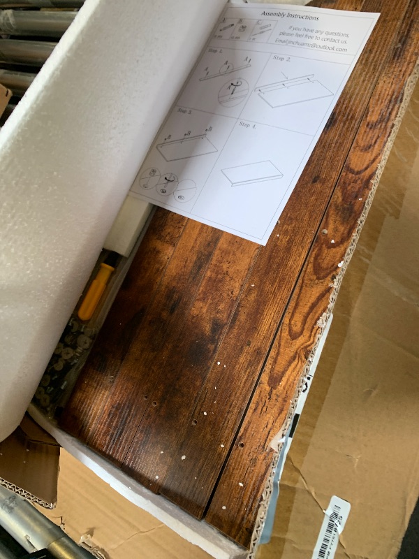 Photo 1 of Wire Shelf Covers for Pantry, Premium Engineered Wood Shelf Covers for Wire Shelving, Wire Rack Covers for Closet, Laundry Room, Easy Assembly, Rustic Brown (5pcs, 24" W x 12" D), Patent Pending