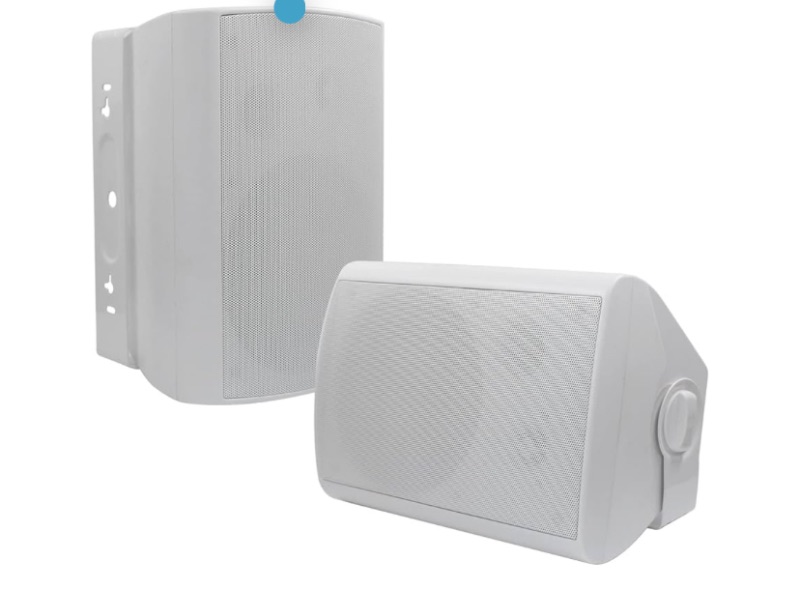 Photo 1 of Herdio 6.5 Inch 400W Indoor Outdoor Speakers Wired Waterproof Passive with Powerful Bass,Wall Mount Speakers for Patio Garage Covered Deck,All-Weather Durability(Pair,White)