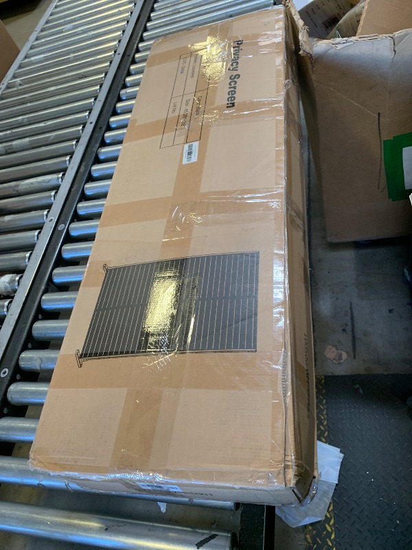 Photo 1 of GlasFlength 6 Panel Outdoor Privacy Screen HDPE Wind Resistant Versatile Patio Garden Divider with Easy Assembly Multi Purpose Outdoor Screen for Air Conditioner Trash Can Storage Black
