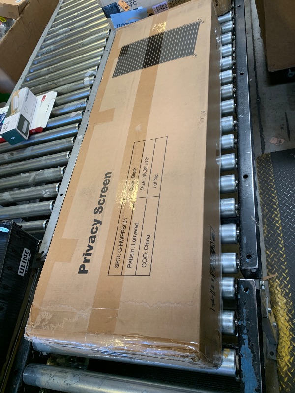 Photo 1 of GlasFlength 6 Panel Outdoor Privacy Screen HDPE Wind Resistant Versatile Patio Garden Divider with Easy Assembly Multi Purpose Outdoor Screen for Air Conditioner Trash Can Storage Black
