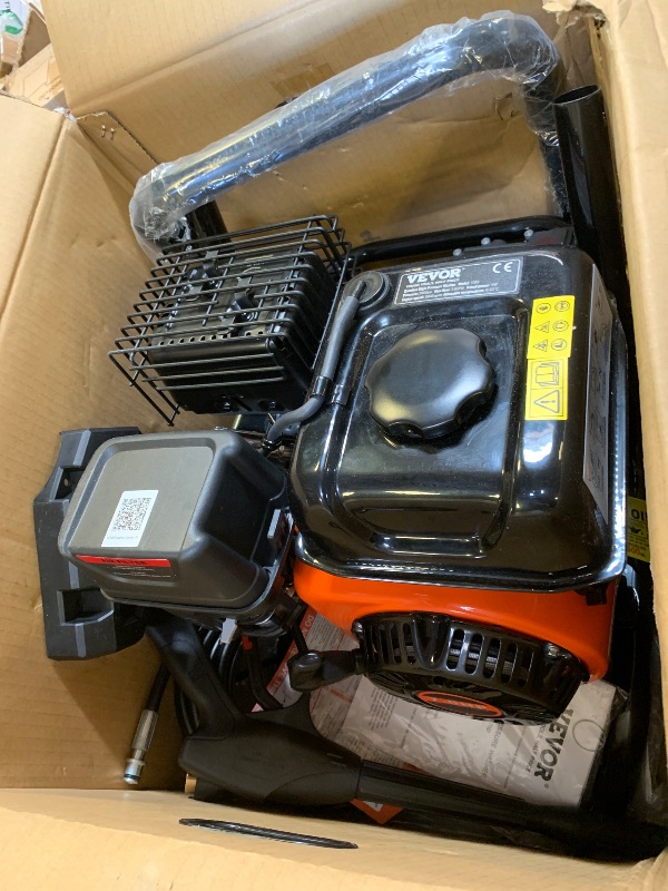 Photo 1 of VEVOR Gas Pressure Washer, 3400 PSI 2.6 GPM, Gas Powered Pressure Washer with Aluminum Pump, Spray Gun and Extension Wand, 5 Quick Connect Nozzles, for Cleaning Cars, Homes, Driveways, Patios

