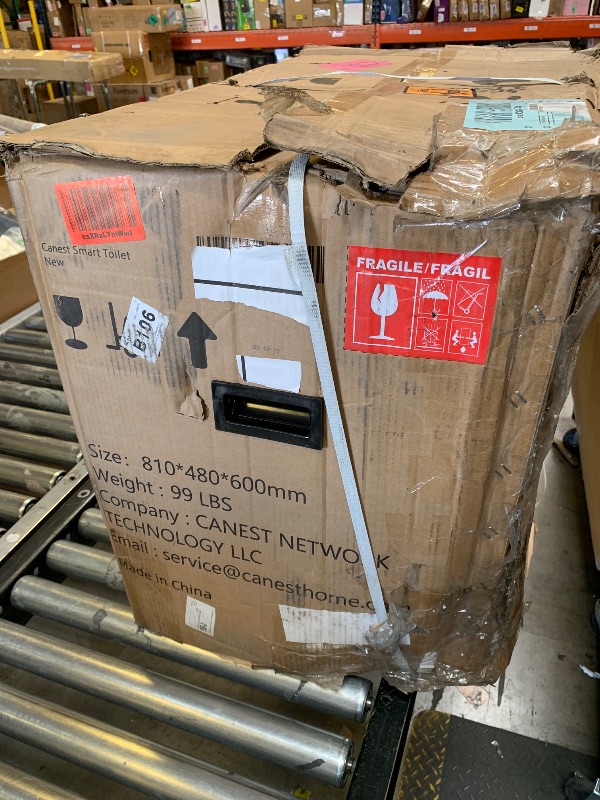 Photo 1 of CANEST Smart Toilet with Bidet Built in, Foam Dispenser, 1000g MaP Flushing, Full-Area Seat Sensor, Auto Temperature Control Heated Seat, Auto Open/Close, Foot Sensor, Deodorization, Remote(FC-002SE) (factory sealed) 