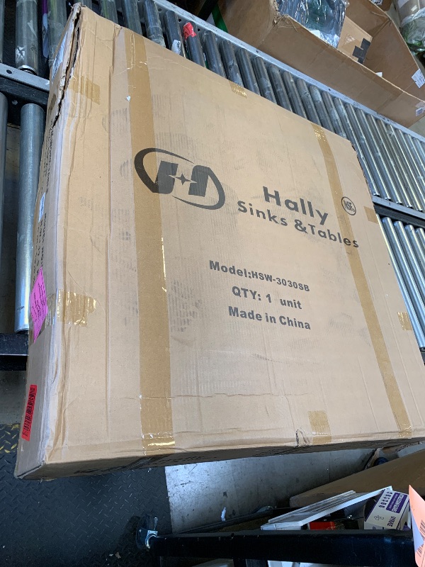 Photo 1 of Hally Stainless Steel Table for Prep & Work 30 x 30 Inches, NSF Commercial Heavy Duty Table with Undershelf and Backsplash for Restaurant, Home and Hotel