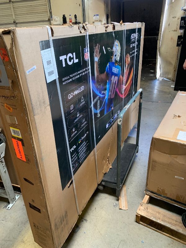Photo 1 of TCL 98 Inch Class QM8K Series | Mini LED QLED 4K HDR | 98QM8K, 2025 Model | 120HZ-144HZ Anti Reflective Wide Angle Screen Smart Google TV Dolby Atmos | Voice Remote Alexa Gaming Streaming Television (factory sealed) 