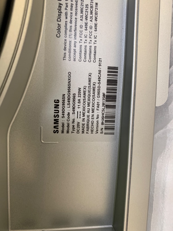 Photo 1 of Samsung 49-Inch Odyssey G9 (G95SD) Series QD-OLED G-Sync Compatible Curved Gaming Monitor, 240Hz, 0.03ms, Dual QHD, Glare Free, FreeSync Premium Pro, Ergonomic Stand,LS49DG956SNXGO,2024, 3 Yr Warranty