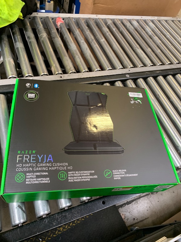 Photo 1 of Razer Freyja HD Haptic Gaming Chair Cushion: Multi-Directional Haptics - Haptic EQ Customization via Razer Synapse - HyperSpeed Wireless & Bluetooth - Adjustable Strap for Universal Fit