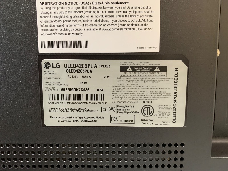 Photo 1 of lg tv 