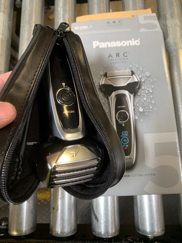 Photo 1 of Panasonic ARC5 Electric Razor for Men with Pop-Up Trimmer, Wet/Dry 5-Blade Electric Shaver with Intelligent Shave Sensor and Multi-Flex Pivoting Head – ES-LV65-S (Silver)