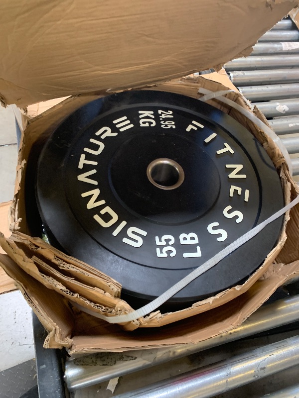 Photo 1 of Fitvids 2" Olympic Bumper Plate Weight Plates with Steel Hub, 55LB, Pair
