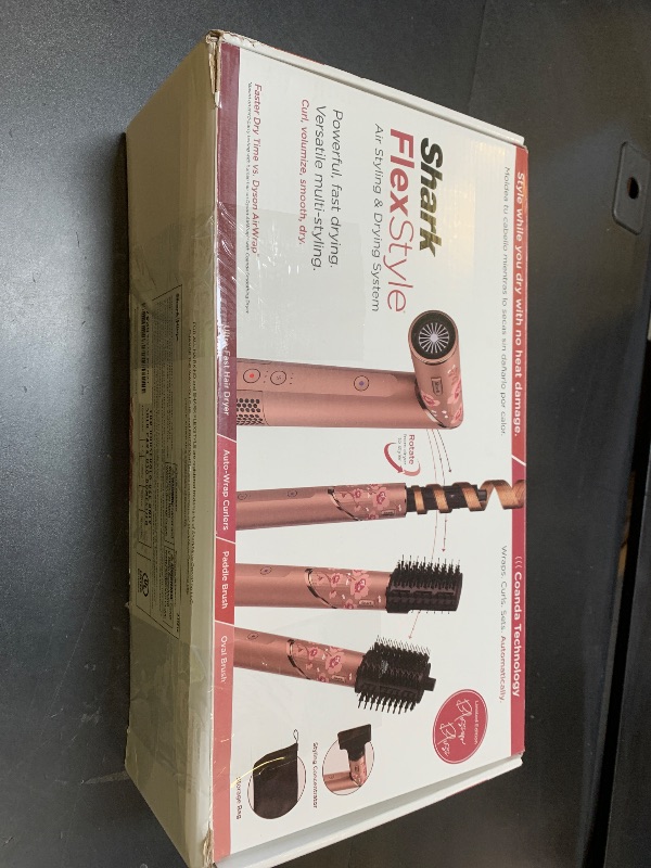 Photo 1 of Shark FlexStyle Air Styling & Drying System, Powerful Hair Dryer Brush & Multi-Styler with Auto-Wrap Curlers, Concentrator Attachment and Storage Bag, Blossom Bliss, HD432RS