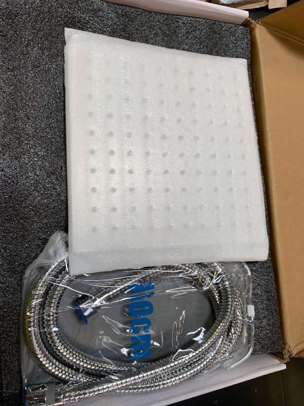 Photo 1 of LCEVCGK Shower Head - Shower Faucet Set Square Shower Combo System with 8'' Rainfall Shower Head Wall Mount Handheld Shower, Stainless Steel with Chrome Finish Bath Shower Head,Chrome