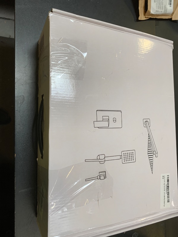 Photo 1 of LCEVCGK Shower Head - Shower Faucet Set Square Shower Combo System with 8'' Rainfall Shower Head Wall Mount Handheld Shower, Stainless Steel with Chrome Finish Bath Shower Head,Chrome