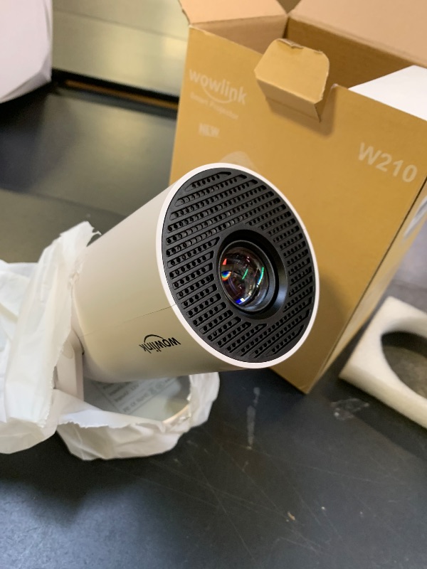 Photo 1 of [Built-in Apps & 2026 Upgraded] Mini Projector with WiFi 6 and Bluetooth 5.4 Support 4K 1080P Auto Keystone 180° Rotatable Projector Portable Compatibile with HDMI/TV Stick/Memory Stick/Laptop, White