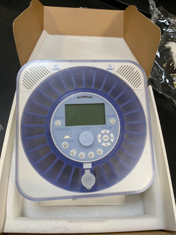 Photo 1 of 28-Day(1X) Automatic Pill Dispenser – One-Press Daily Dispense (No APP), Easy-to-Use Slide-Door Cup, Sound & Light Alerts, Moisture-Proof Dual Desiccants, Large Compartments for Tablets & Capsules