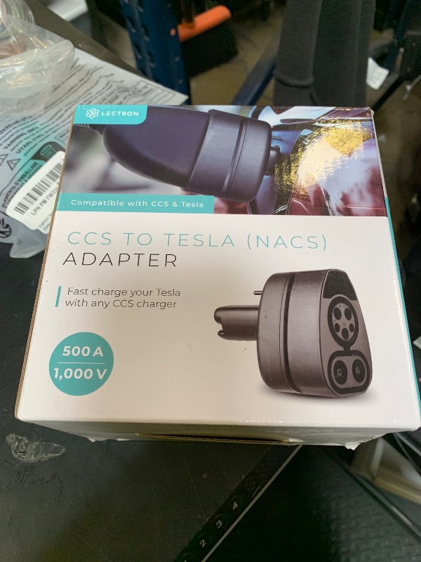 Photo 1 of Lectron CCS to NACS Adapter for Tesla Model S, 3, X, Y & All NACS EVs (500A / 1,000V) – UL 2252 Certified CCS1 Fast Charger Adapter – Not Compatible with Cybertruck (Black)