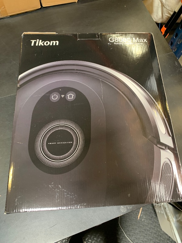 Photo 1 of Tikom Robot Vacuum and Mop Combo, 5000Pa Robotic Vacuum Cleaner, 150 Min Max, App & Remote Control, Ideal for Hard Floor, Carpet, Pet Hair, Self-Charge(G8000 Max)
