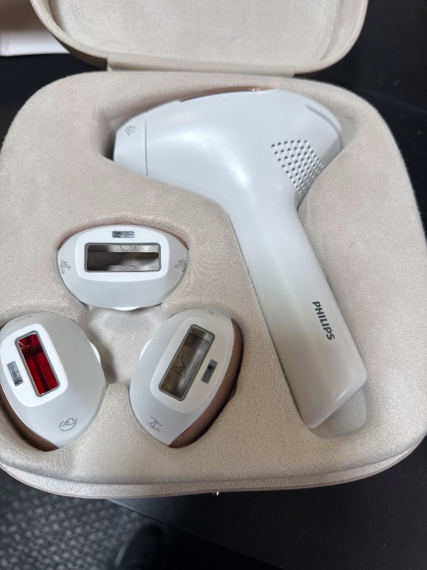 Photo 1 of Philips Lumea 9000 Series IPL Hair Removal Device, Visible Permanent Laser Hair Reduction Done at Home, for Women & Men, SenseIQ Technology, 4 Attachments for Body, Face, Bikini & Underarms, BRI984/03