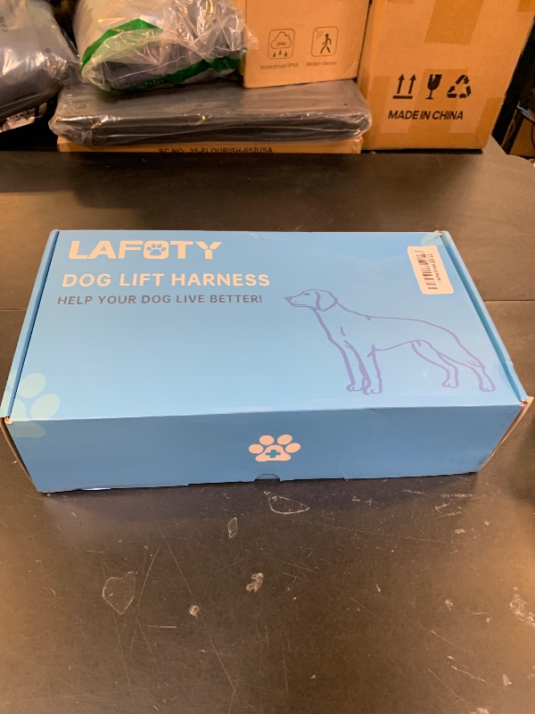 Photo 1 of Lafoty Dog Lift Harness for Medium Male Dogs Friendly, 2 in 1 Detachable Support Harness, Full Body Dog Carrying with 4 Handles for Old/Disabled/Joint Injuries Dogs (Black, Medium)