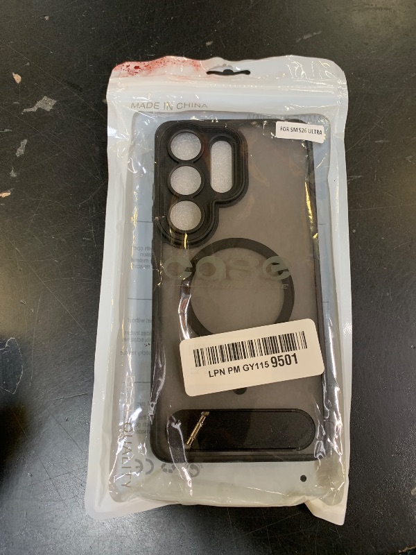 Photo 1 of AMILIFECASES Magnetic for Samsung Galaxy S26 Ultra Case, [Compatible with MagSafe][Full Camera Protection][Built-in Invisible Kickstand] Translucent Matte Phone Case for S26 Ultra 6.9" - Black