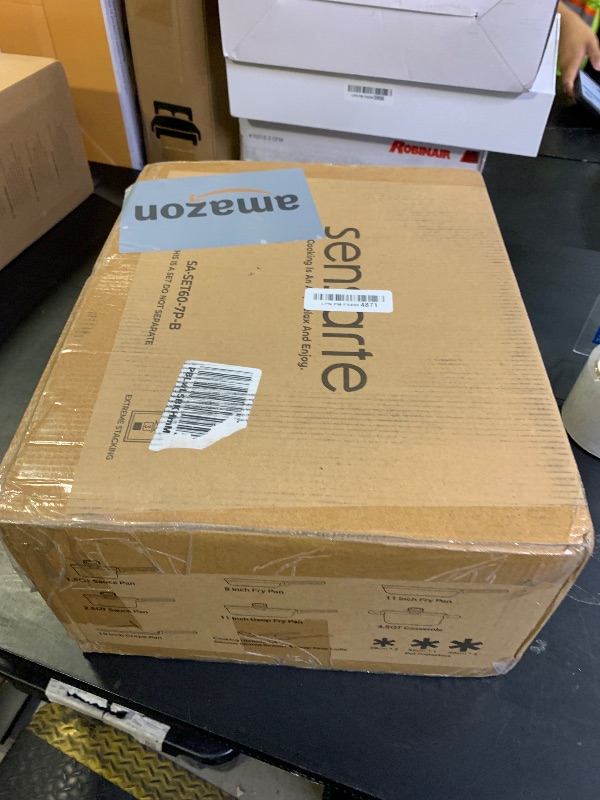 Photo 1 of SENSARTE 20Pcs Nonstick Pots and Pans Set, Black Titanium Non Stick Cookware Set, Healthy Kitchen Cooking Set, Induction Compatible, Dishwasher Safe, PFOA/PFOS Free