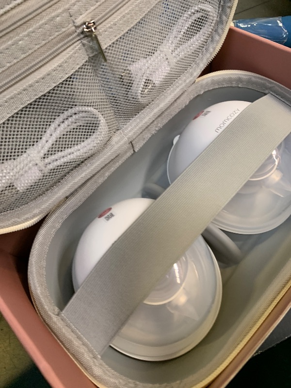 Photo 1 of Momcozy M5 Smart APP Controlled Wearable Breast Pump, Hands-Free Wireless Electric Pump, 3 Modes 9 Suction Levels, BPA-Free, Portable Lightweight, 24mm Flange, 2-Pack Cozy Red