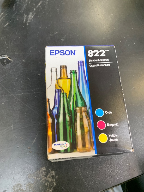 Photo 1 of EPSON 822 DURABrite Ultra Ink Standard Capacity Color Cartridge Combo Pack (T822520-S) Works with WorkForce Pro WF-3820,3823, 4820, 4830, 4833, 4834