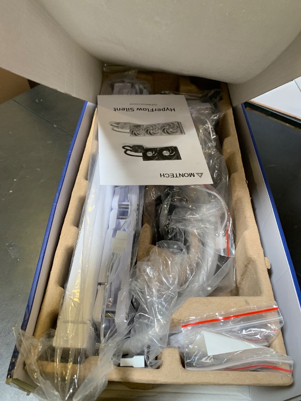 Photo 1 of MONTECH HyperFlow Silent 360 White – Ultra-Quiet AIO Liquid CPU Cooler, 3100RPM Pump, Triple Silent Fans, High-Efficiency Radiator for Superior Heat Dissipation, Intel & AMD Compatible, ARGB-Free