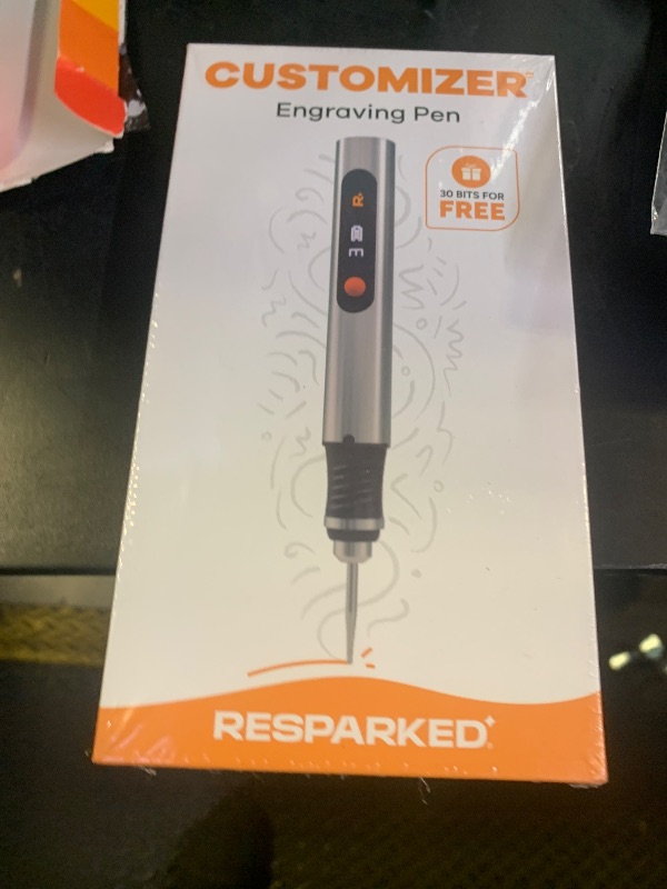 Photo 1 of Resparked Customizer Engraving Pen (Formerly Culiau): Ultimate Cordless Portable Tool for Artists & DIYers - Engrave 50+ Surfaces - Beginner Friendly - Rechargeable - Free 30 Bits & Mastery Guide