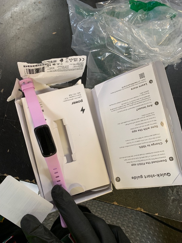 Photo 1 of Fitbit Inspire 3 Health &-Fitness-Tracker with Stress Management, Workout Intensity, Sleep Tracking, 24/7 Heart Rate and more, Lilac Bliss/Black, One Size (S & L Bands Included)