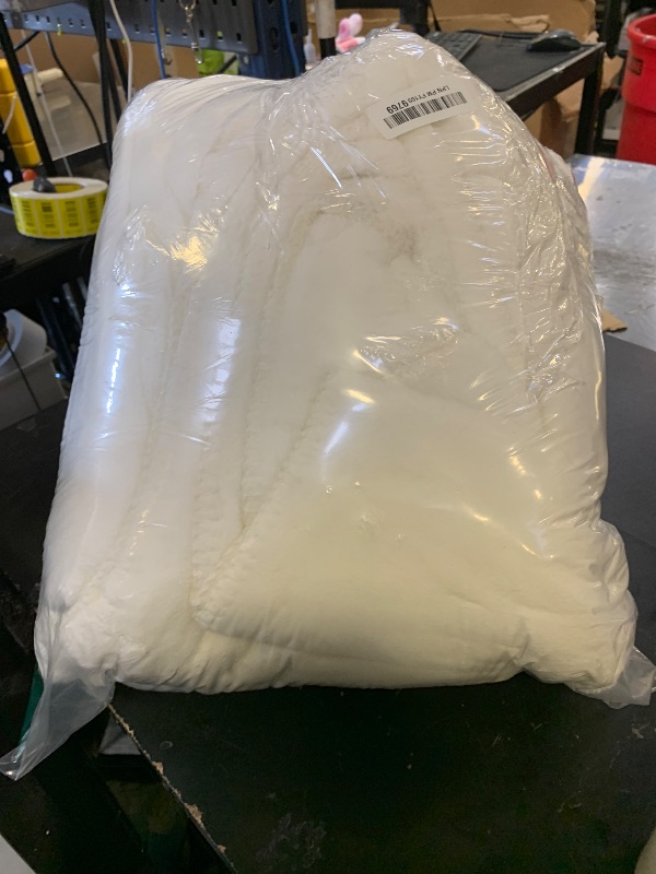 Photo 1 of UGG Whitecap Full/Queen Blanket, Fleece Fluffy Blanket for Bed, Luxury Cozy Oversized Throw for Couch, Washable Hypoallergenic Queen Bedding, 90" x 90", White Snow