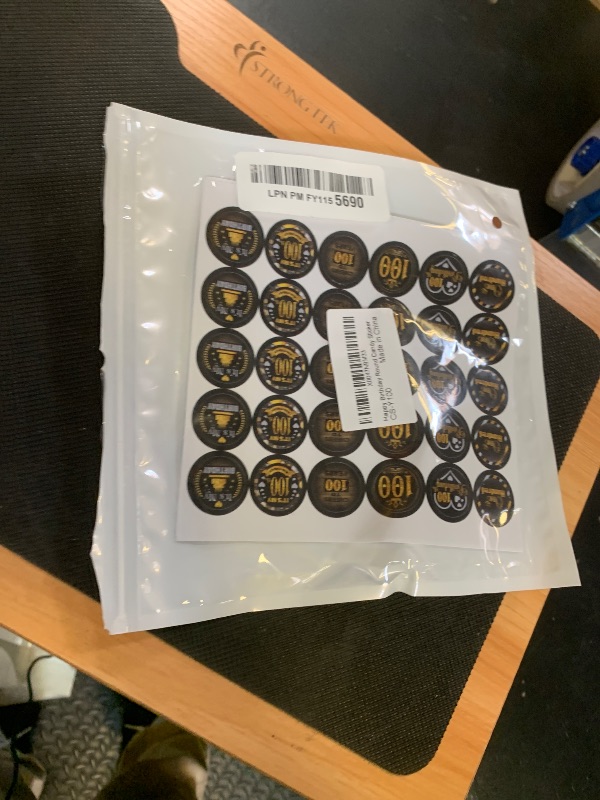 Photo 1 of 100 Years Old Round Candy Sticker - 100th Birthday Party Decor-Black Gold - Round Candy Sticker Party Favors - Labels Fit Chocolate Candy.5 Sheet of 150