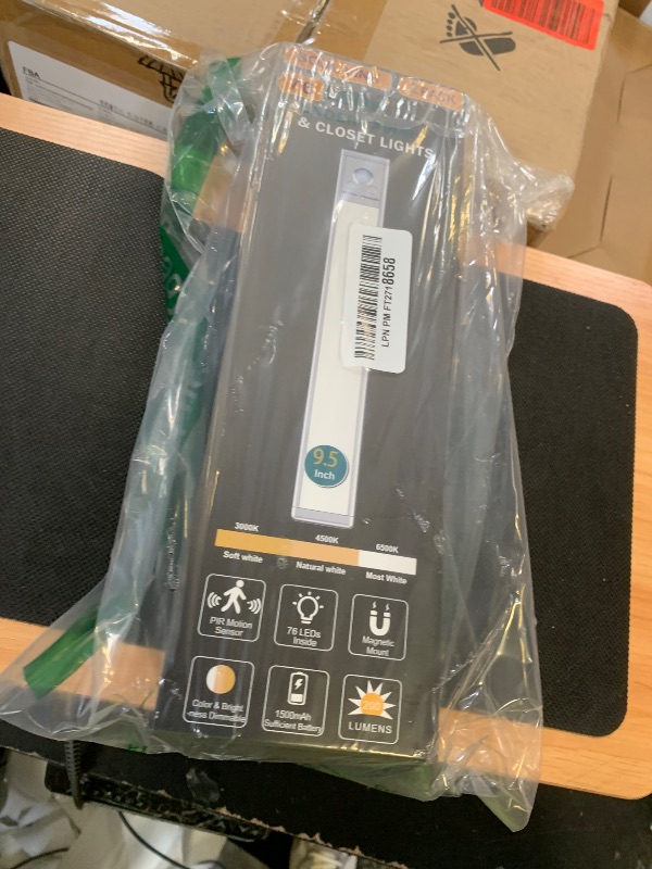 Photo 1 of Under Cabinet Lights,76 LED Operated Motion Sensor Light Indoor,1500mAh USB Rechargeable Closet Lights, 6 Pack Magnetic Dimmable Closet Lights?Wireless Under Counter Lights for Kitchen, Stairs.