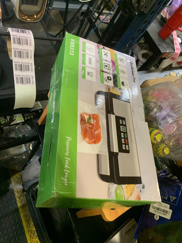 Photo 1 of 95kPa Vacuum Sealer Machine with AquaLock Technology, for Moist Seals, 2X Seal & 130W, Fully Automatic Food Sealer, Built-In Cutter, Bag Storage & Hose, Precision Sealing, 2 Bag Rolls,Stainless Steel